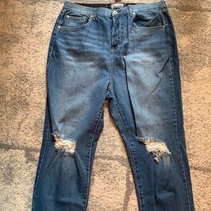 Torrid distressed straight leg jean